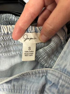 Japna Light Wash Denim Jumpsuit thumbnail 6