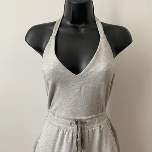 Unveil Bamboo Relaxed Beachy Sporty Chic Loungewear Romper XS-L Heather Grey thumbnail 2