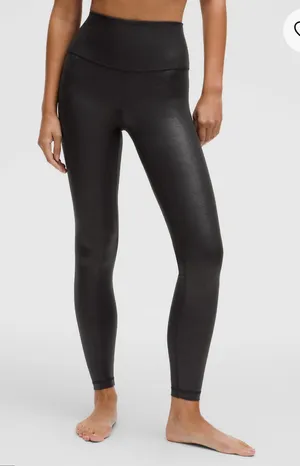 Lululemon Black Align HR Shine leggings 28” & Align bra thumbnail 1