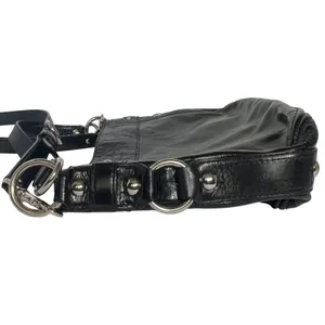 Coach Zoe Hobo Bag Womens Large Black Crinkled Patent Leather F15478‎ thumbnail 5