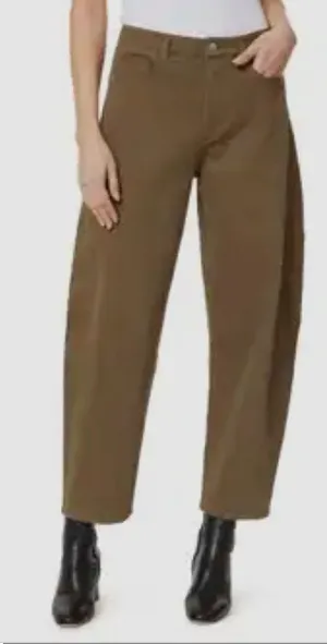 NWT Habitual Evie Barrel Leg Women's Corduroy Pants in Brown sz. 26 thumbnail 1