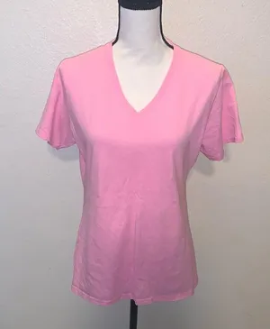 Bikers For Trump Pink V-Neck Women's Short Sleeve Shirt Donald Trump thumbnail 1