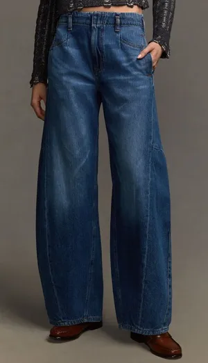 Anthropologie Pilcro Full-Length Relaxed Barrel Jeans Size 28 thumbnail 1