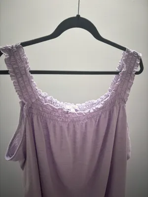 LC Lauren Conrad Smocked Purple Tank Top thumbnail 3