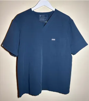 FIGS Technical Collection Scrub Top Blue Size L thumbnail 1