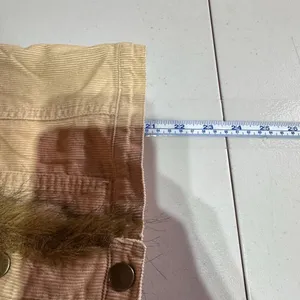 Y2K Vintage Vibe Anthropologie Tulle Brown Corduroy Faux Fur Trim Jacket Size‎ S thumbnail 8
