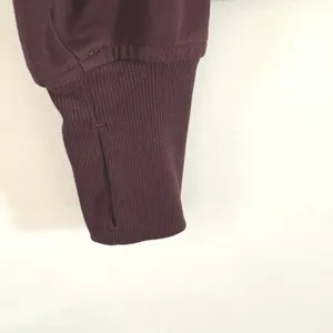Old Navy Active Dynamic Fleece Half Zip Hoodie Maroon Burgundy Thumbhole Cropped thumbnail 7