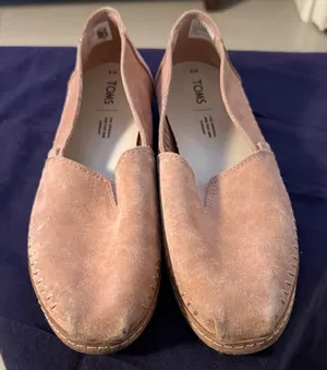 TOMS Men’s Suede Slip-On Loafers in Dusty Pink thumbnail 1