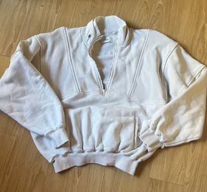 Joah Brown Cream Quarter-Zip Sweater thumbnail 1