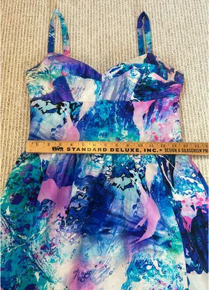 Amanda Uprichard Dress Silk L Purple/Blue/Pink thumbnail 4