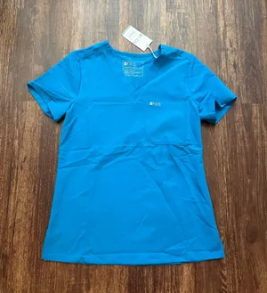 NWT FIGS Women’s Extreme Blue Catarina Extremes One Pocket Scrub Top - Size XXS thumbnail 1