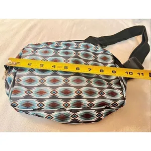 SHOWMAN AZTEC NYLON BELT BAG - GRAY/BROWN/BLUE Fanny Pack thumbnail 5
