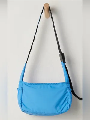 NWT Free people movement check it crossbody denim color thumbnail 2