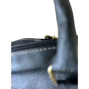 Unbranded Womens faux leather black purse handbag side pockets dual handle strap thumbnail 5