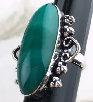 Handmade Botswana Agate Stone Ring Size 6 thumbnail 5