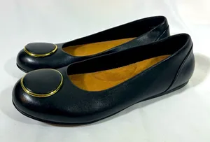 Softwalk Sonoma Halo Leather Ballet Flat Shoes S2257-001 Womens 8 Black Stylish‎ thumbnail 1