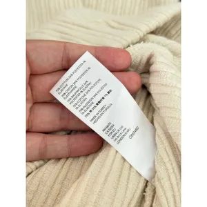 Urban Outfitters Cream Ribbed Knit Flare Pants High‎ Rise Cream Ivory Large NEW thumbnail 6