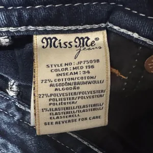 Miss Me Size 31 Signature Bootcut Jeans Y2K Embellished Bling Distressed Denim thumbnail 16