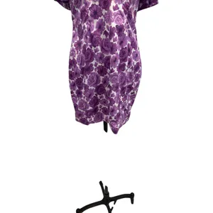 Oh Polly Show Me‎ Off Off Shoulder Ruffle Satin Mini Dress Lilac Floral US 8 NWT thumbnail 6