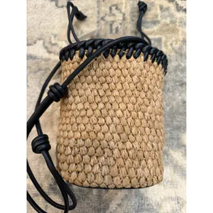Tory Burch Emmerson Raffia Bag Cross Body Toffee Crunch NWT thumbnail 10