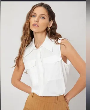 Equipment Fornari Femme Sleeveless Slim Signature rayon Shirt thumbnail 1