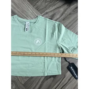 Alphalete Women’s Dynasty Long Sleeve Crop Tee - Pistachio, Size Small thumbnail 3