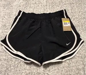 Nike Womens Running‎ Shorts Black White Athletic Shorts Size Small NWT thumbnail 1
