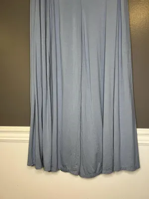 FP Beach Skirt Womens Medium Blue Jersey Maxi Elastic Waist Flowy Boho Casual thumbnail 3