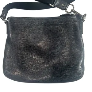 Coach Black Pebbled Leather Crossbody Turnlock Pocket Shoulder Bag Small thumbnail 4