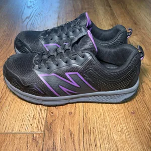New Balance 412 v1 Evolve Alloy Toe Runner Work Shoes Womens 8.5 Black Purple thumbnail 7