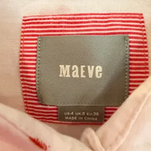 Maeve Anthropologie Miette Teepee Button Down‎ Shirt Women's 4 White Boho Hippie thumbnail 7