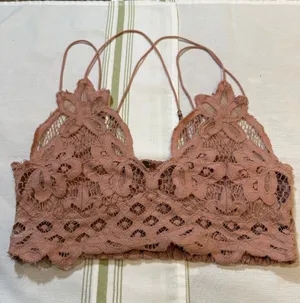 Free People Pink Lace Bralette Size S/P thumbnail 1