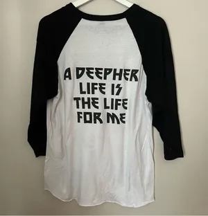 Tultex Delta Phi Epsilon Baseball Tee 3/4 Sleeve Pirate Skull Graphic DPhiE Casual thumbnail 5