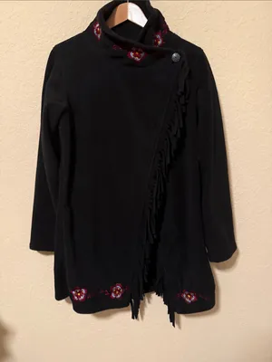 Boho wrap fringe embroidery fabulous for fall! thumbnail 1