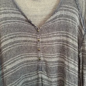 We the Free Top Blouse‎ XS Striped Knit Raw Hem Slouchy Beachy Oversized Boho thumbnail 3