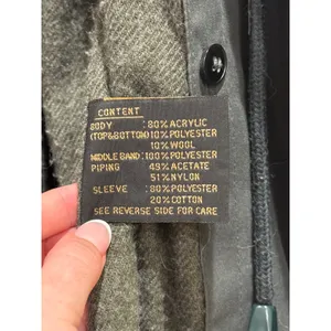 Vintage Trench Coat Womens Medium 10P Green Removable Wool Liner Long Theatre thumbnail 8