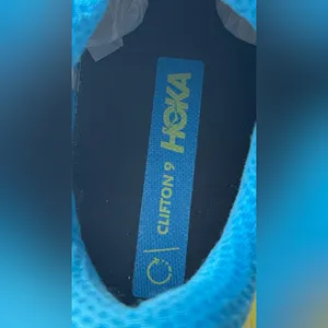 Hoka One One White and Blue Athletic Shoes thumbnail 5
