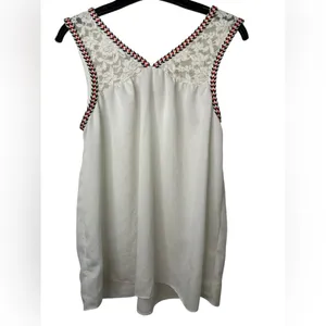 Wrangler White Sleeveless Lace Embroidered Blouse thumbnail 2