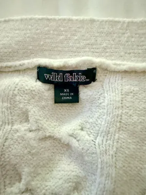 Wild Fable Off White Cable Knit Cardigan. Gently worn. thumbnail 3