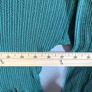 925 | Altar'd State Waffle Knit Peplum Babydoll‎ Henley Top Green Women L thumbnail 4