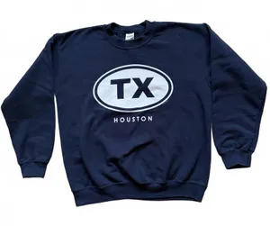 Gildan Vintage Houston Crewneck Sweatshirt Texas TX Navy Blue Women's Size Medium thumbnail 1