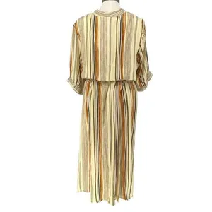 Wayward Fancies Womens Stripe Tie‎ Waist Maxi Wrap Dress Multicolor Size XL thumbnail 4