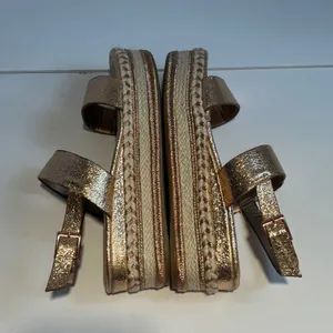 Bamboo Infinity-05M Rose Gold Metallic Espadrille Platform Wedge Sandals 8.5‎ thumbnail 9