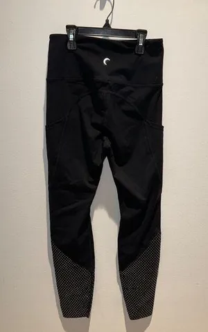 Nwot Black Zyia leggings with Silver sparkles on bottom size 2 thumbnail 1