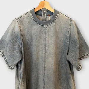 Free People Harlow Denim Minidress Size Small thumbnail 7