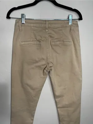 BKE Buckle Cream Skinny‎ Chino Pants Mid Rise Stretch Casual Neutral Jeans thumbnail 8