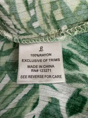 Justify Double V-neck Green Tropical Smocked Cut Out Waist Maxi Dress, Sz Large thumbnail 11