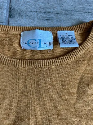 Women's Crewneck Sweater in Mustard Yellow thumbnail 2