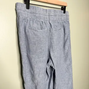 Athleta Cabo Linen Jogger Pants in Blue Women’s Size 10 thumbnail 9