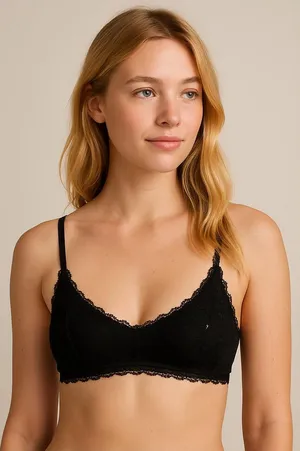Victoria's secret black no wire corset bra size small thumbnail 1